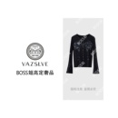 VAZSLVE msl587 原创设计 桑蚕丝羊毛烫钻蝴蝶结设计针织开衫