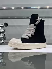 Luxury Edition! Chunky Lace RO High-Top Canvas Shoes Men's Platform Sneakers with Side Zipper Dark Aesthetic High Street Unisex Couple Skate Shoes