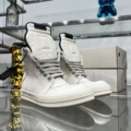 Ivory White Inverted Triangle with Black Edges