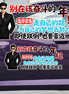 丞迅励志文字汽车贴纸个性创意车贴装饰别在该奋斗的年纪选择安逸