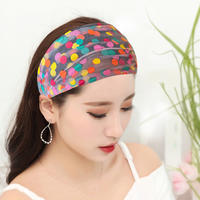 Summer thin wide-brimmed hair bands to cover white hair when going out, headbands for women to wash their faces and press their hair, sports headwear, and headscarves thumbnail 2