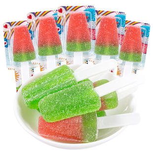 徐福记果汁软糖橡皮糖500g青苹果西瓜冰沙味独立包装 水果味橡皮糖