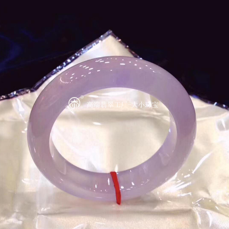 紫罗兰正圈天然女款翡翠手镯