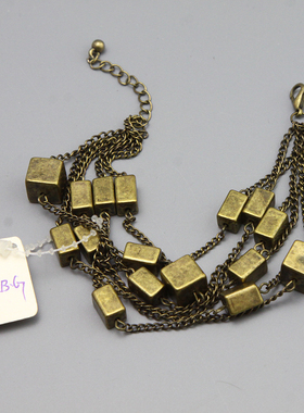 M复古vintage多层时尚造型中古手镯手链孤品