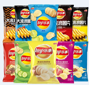 宿舍整箱 乐事薯片土豆片小零食小吃休闲膨化食品原味黄瓜超大包装