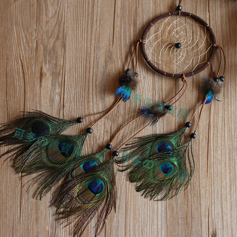 dream catcher 孔雀羽毛捕梦网 印第安同款补铺梦网风铃挂饰风铃|ruв категории Домашний быт, творческие украшения, в воздухе лямки - от Buy2taobao.com для оказания профессиональной услуги покупки агента Taobao