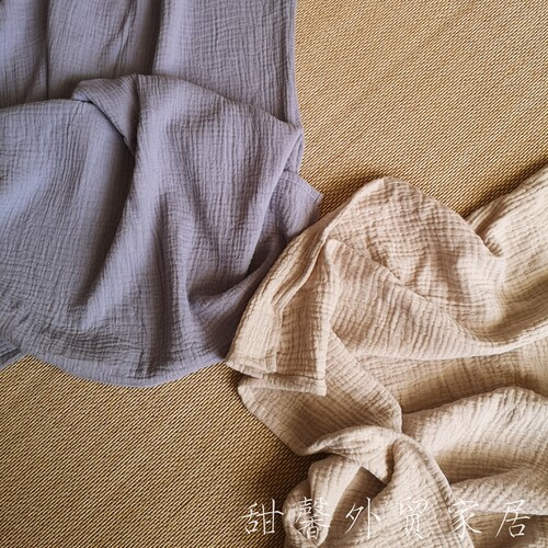 出口日本春夏棉麻毯子日本小盖毯