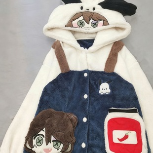 新款卢卡宝宝睡袍女园丁伊塔猫猫秋冬季珊瑚绒毛睡衣第五人格套装