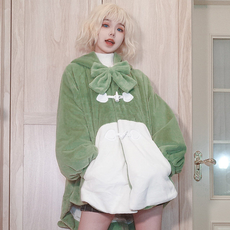 小恐龙lolita冬可爱毛绒连帽睡衣