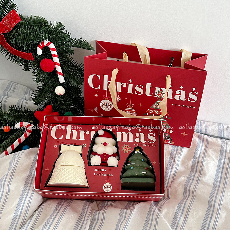 圣诞节香薰蜡烛套装氛围感桌面摆件卧室香氛平安夜浪漫礼物男女生