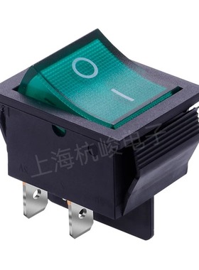 上开 上海永星船型开关KCD2-21NC 16A 4脚2档 绿色带灯 220V KCD4