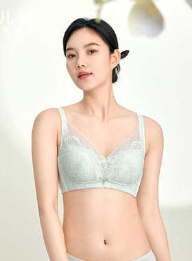 红豆新品婴儿绵柔软中厚无钢圈聚拢文胸桑蚕丝里料女士内衣4B116