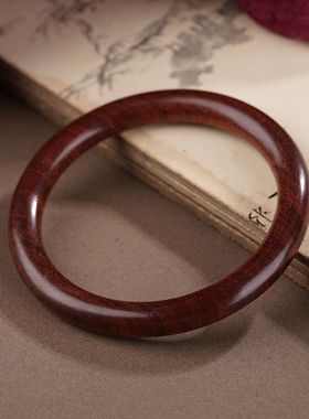 天然檀木手镯小叶紫檀木女款饰品文艺复古民族风简约手环手镯子
