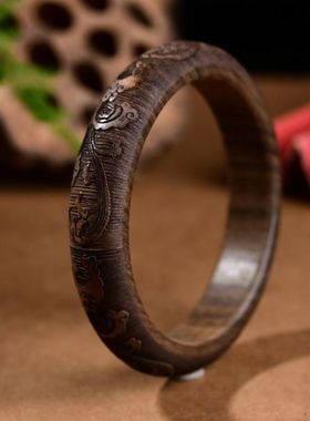 越南沉香木雕刻祥云手镯甜美中国风款式新颖女神cx沉香木质手镯