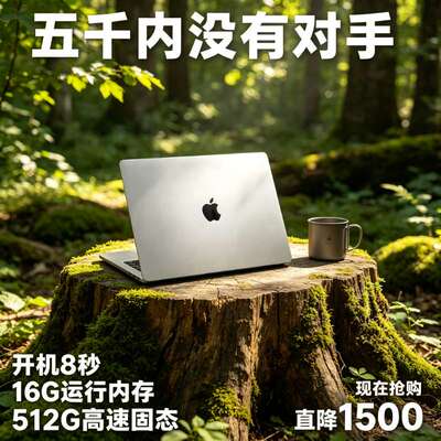 苹果 MacBookPro 小巧精致机身外出洽谈业务办公电脑