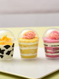 7770木糠杯布丁杯慕斯杯甜品台一次性硬塑料杯子带盖透明创意加厚