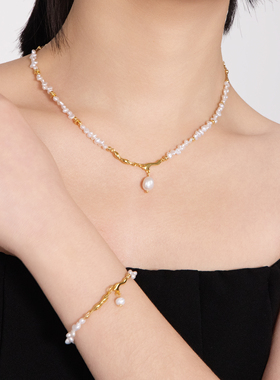 SHURUI 2026春夏新款天然淡水巴洛克珍珠项链锁骨链