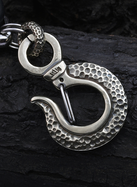 蒙客银男白铜民族风钥匙扣