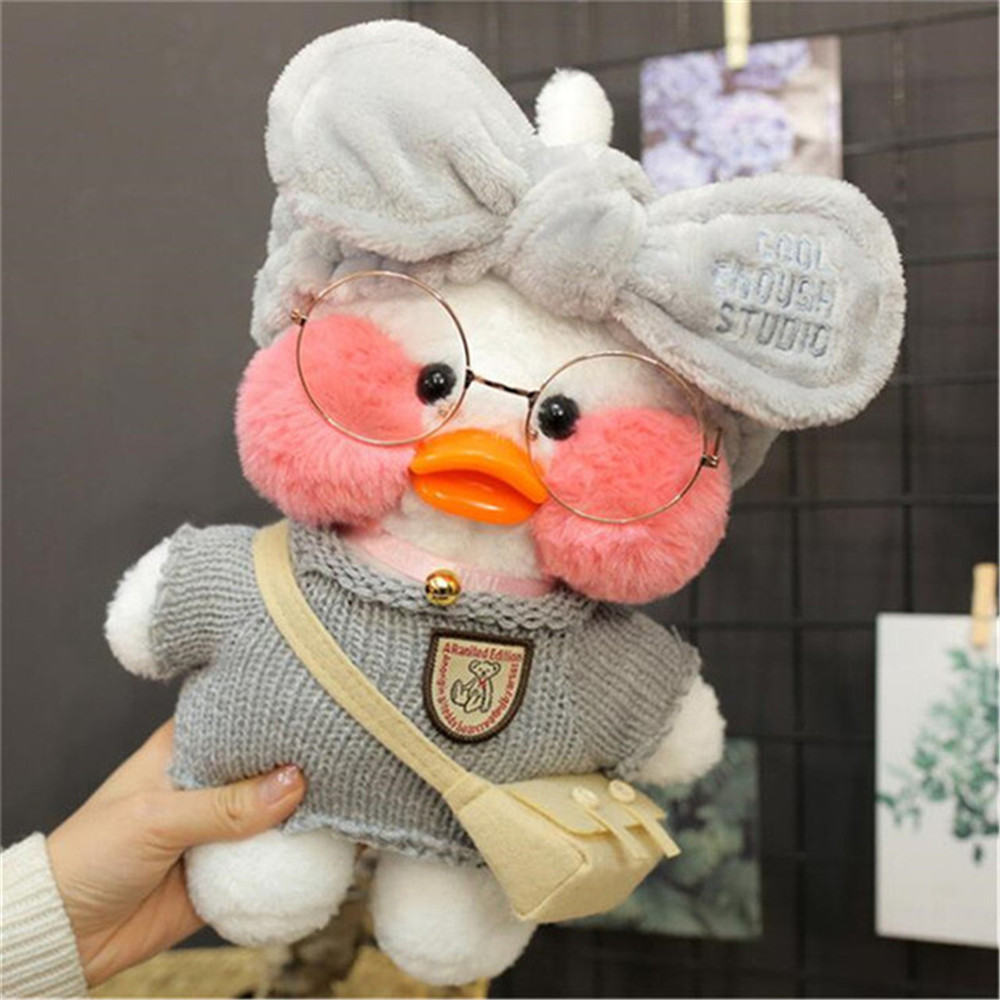 kawaii cartoon lalafanfan 30cm cafe duck plush toy stuffed