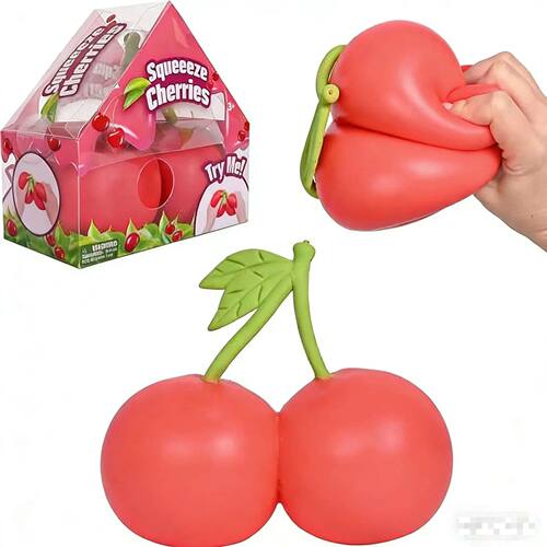Squeeze Cherries Squeezy Stress Relief Sensory Toy Slow Rebo