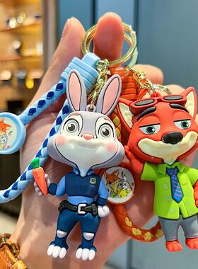 Zootopia Toys Durable Keychian Action Figures Judy Hopps Emm