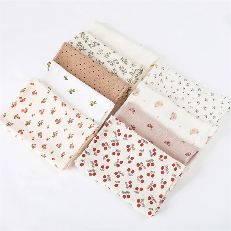 Cotton Swaddle Blanket Baby Blanket Floral Print Muslin Diap