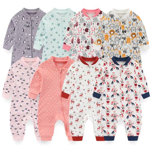 Kiddiezoom 1/2Pcs Fashion Christmas Cartoon 100%Cotton Zippe