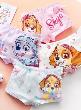 4pcs/set Genuine Paw Patrol Original girls Undepants Skye Ev