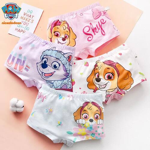 4pcs/set Genuine Paw Patrol Original girls Undepants Skye Ev