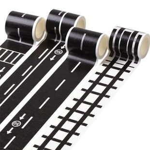 Railway Creative Tape Paper Train Highway Road DIY 10m