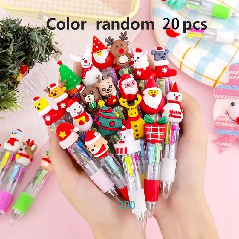 20pcs Mini 4-Color Round Ballpoint Pens - Fine Writing Tools