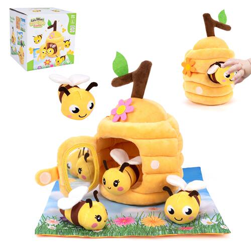 Baby Toys 6-12 Months Plush Storage Toys Bee Farm Animals So