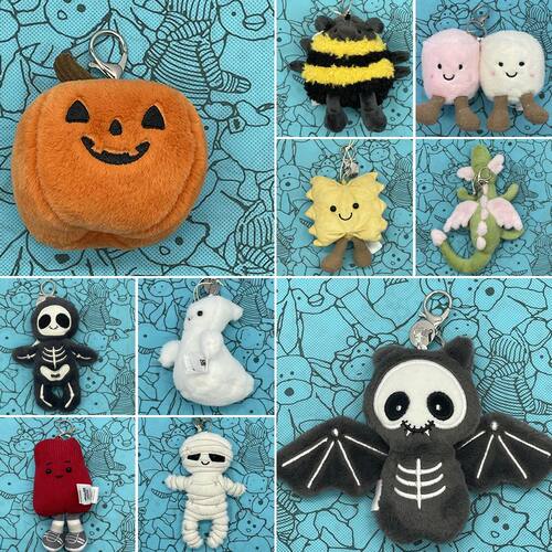 Halloween Series Pumpkin Skull and Mummy Plush Backpack Char