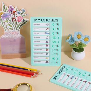 1PC Simple Sliding Self-Discipline Planning Punch Board, Can