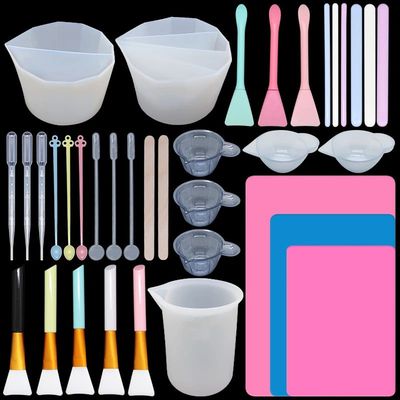 Epoxy Resin Making Tools DIY Pour Split Cup Silicone Epoxy M