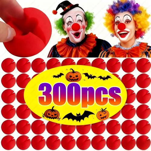 1-300Pcs Red Funny Clown Nose Foam Sponge Ball Nose for Cosp
