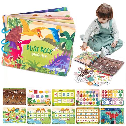 Montessori My First Busy Book Paste Quiet Book Children Toy