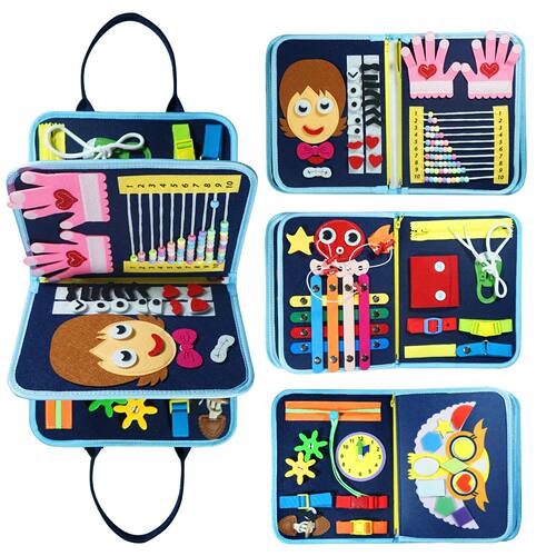 7-in-1 Montessori Busy Board for 3-6 Years Old - Sensory Lea