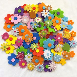100PCS flower Mother's Day foam stickers Kids Arts and craf