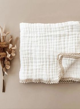 6 Layers Bamboo Cotton Baby Receiving Blanket Infant Kids Sw