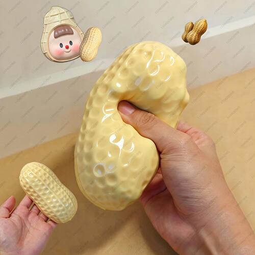 Peanut Stress Ball Crunchy Squeeze Ball Squishy Toy Buttery-