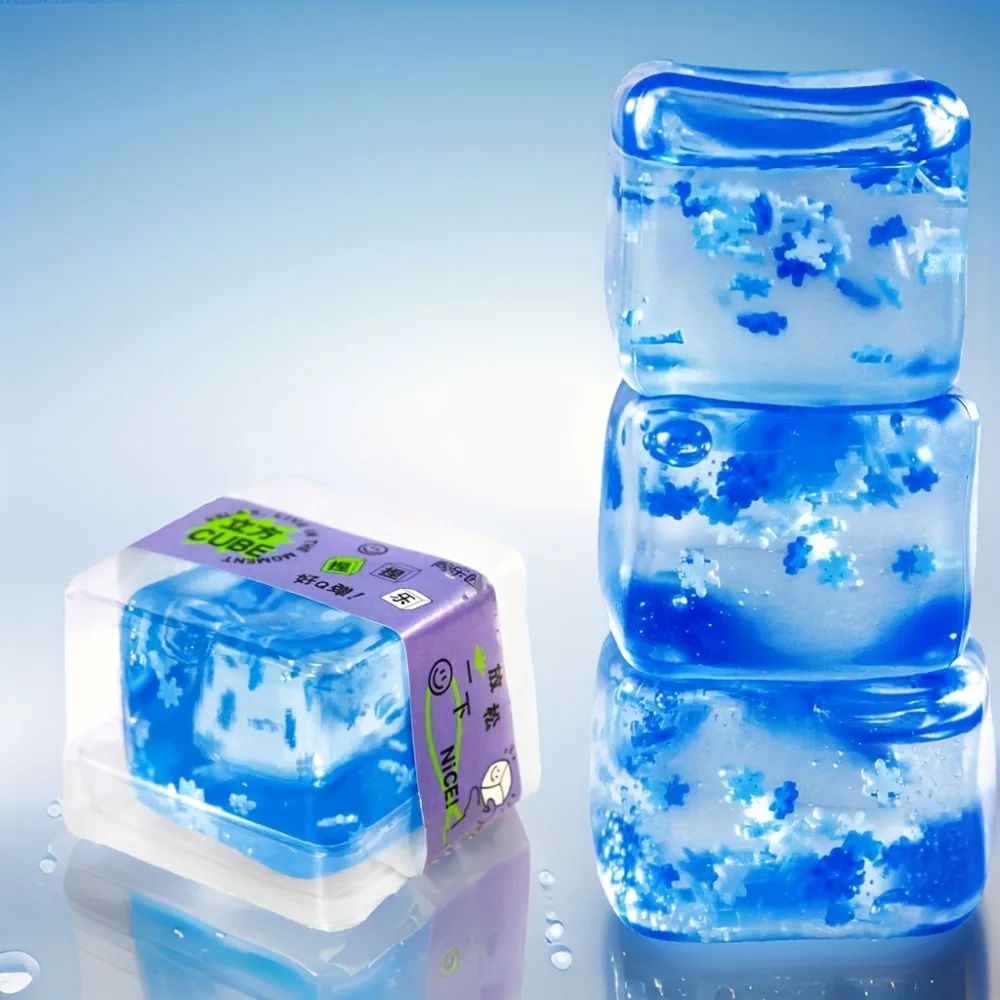 1pc Squishy Ice Cube Stress Balls Stress Balls for Kids and