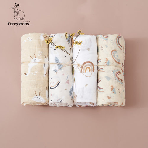 Kangobaby 100% Cotton 4PCS Gift Set #My Soft Life# Hot Sale