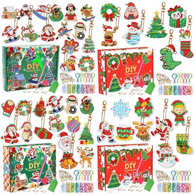 New Christmas Diamond Painting Keychain Ornaments DIY Hangin