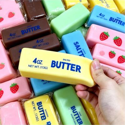 Squishy Elastic Butter Stick Fidget Toy blind box Stress Rel