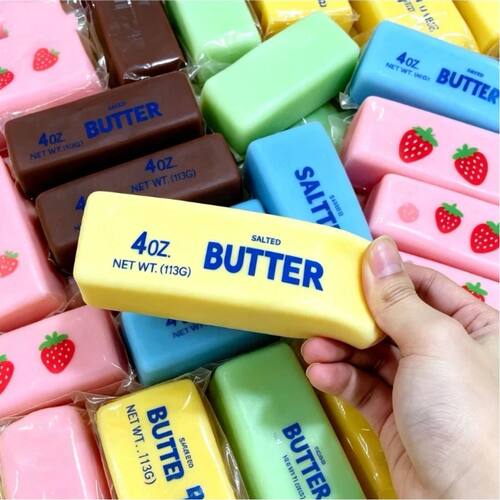 Squishy Elastic Butter Stick Fidget Toy blind box Stress Rel