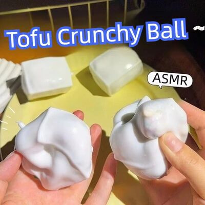 Tofu-Shaped ASMR Sensory Anti-Stress Toys Crunchy Stress Rel