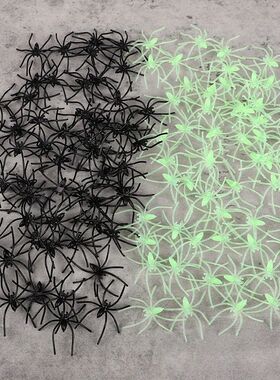 50-100Pcs Halloween Luminous Spiders Scary Trick Spider Indo