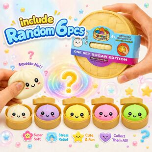 Oversized Rainbow Dumpling Squishies Soft Slow Rebound Senso