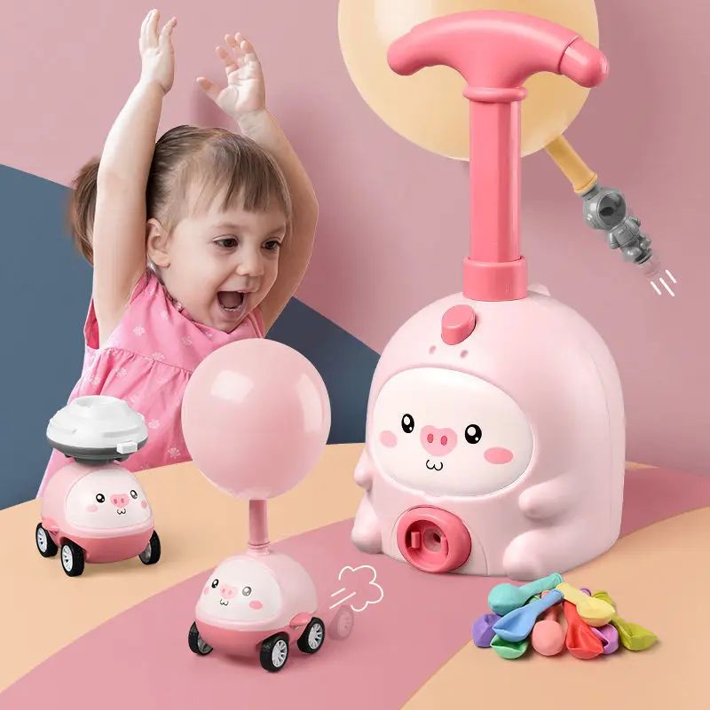 Kids Rocket Balloon Launcher Toys Educational Inertial Air P